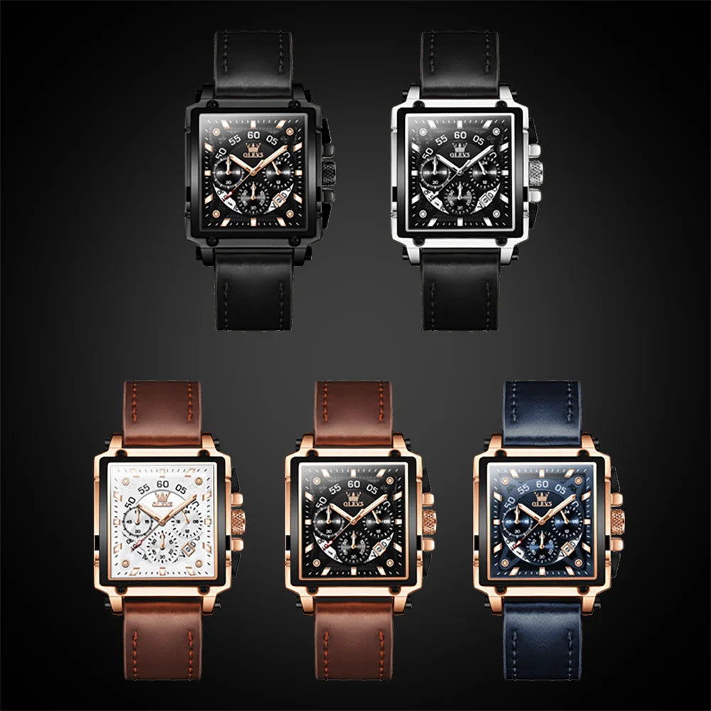 OLEVS 9919 Men's Square Chronograph Watch - Photo 6