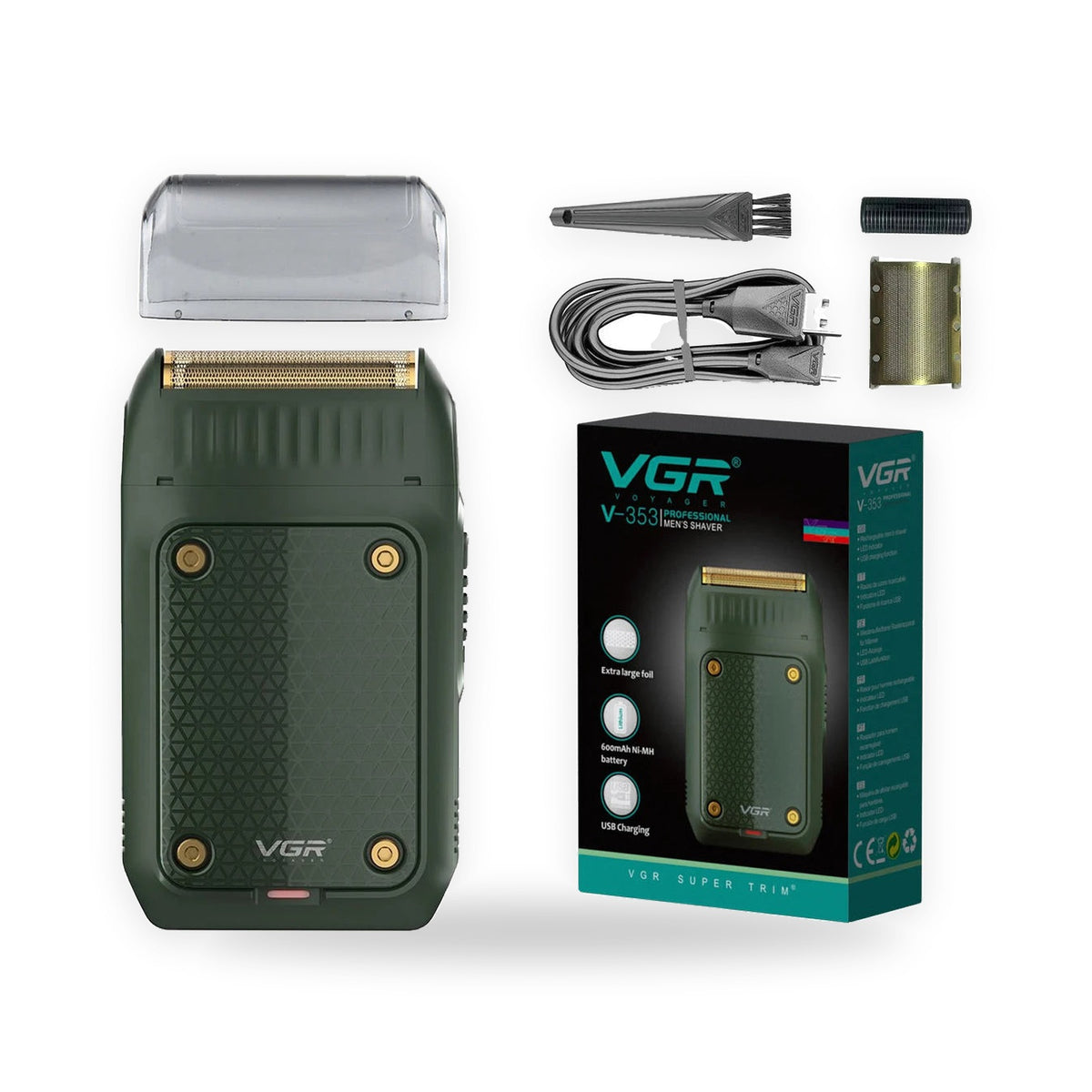 VGR V-353 Electric Shaver - Usb Blade