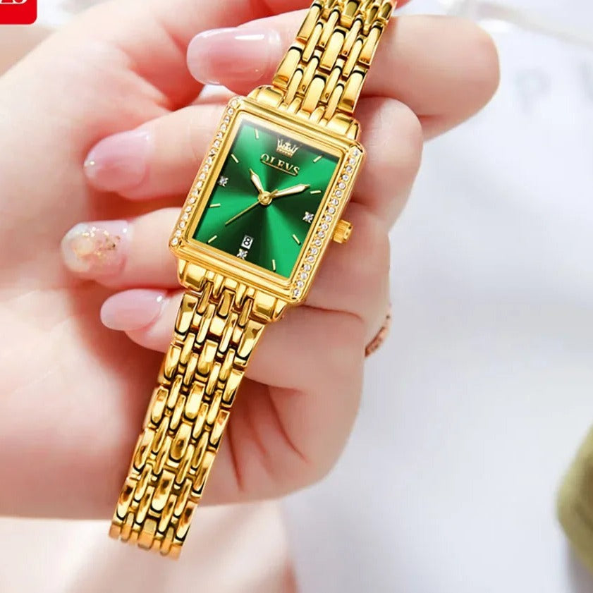 OLEVS 9995 Women's Gold Bracelet Watch