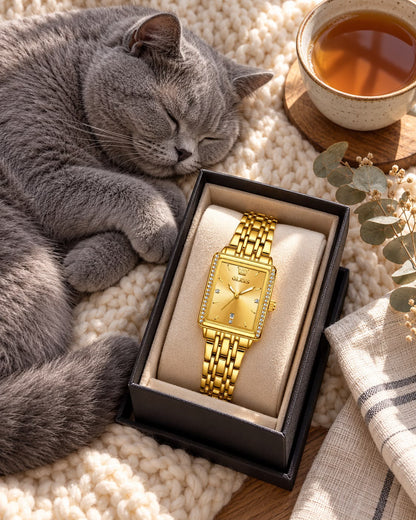 OLEVS 9995 rectangle watch - lifestyle 3