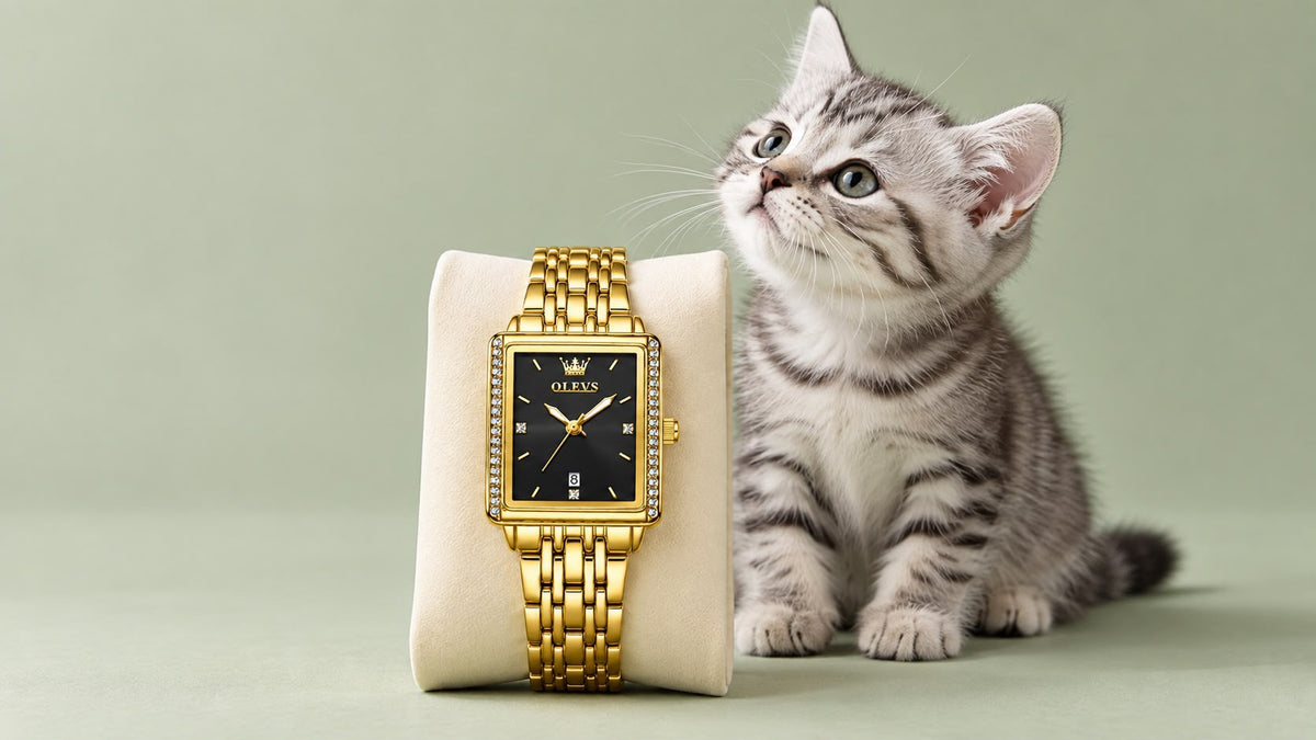 OLEVS 9995 rectangle watch - lifestyle 1
