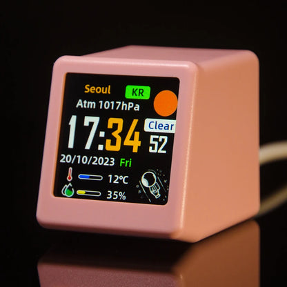 Geekmagic Cool Wifi Desktop Weather - Ultra-Pink