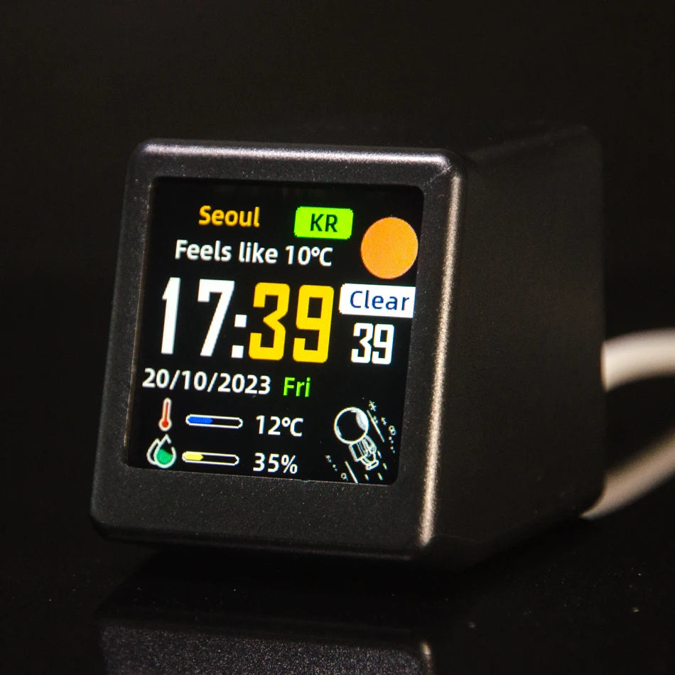 Geekmagic Cool Wifi Desktop Weather - Ultra-Black