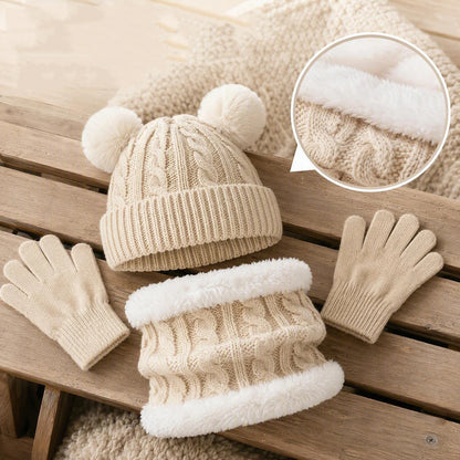 Kids' Knit Hat, Scarf & Gloves Set