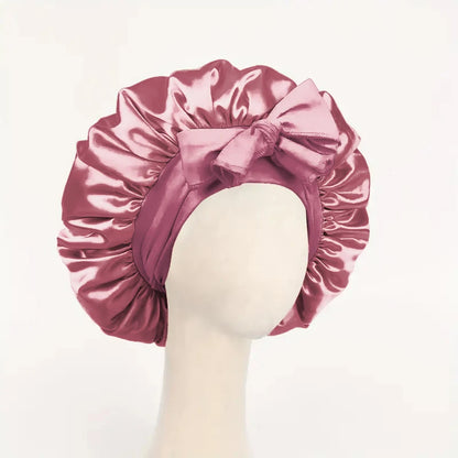 Satin Bonnet Silk Adjustable Bonne - Rose