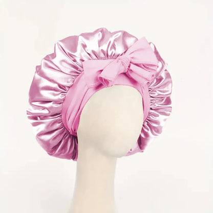 Satin Bonnet Silk Adjustable Bonne - Light Pink