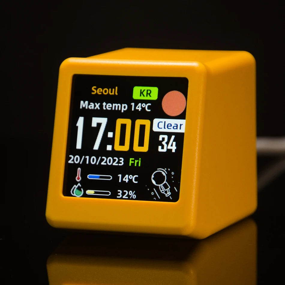 Geekmagic Cool Wifi Desktop Weather - Ultra-Yellow