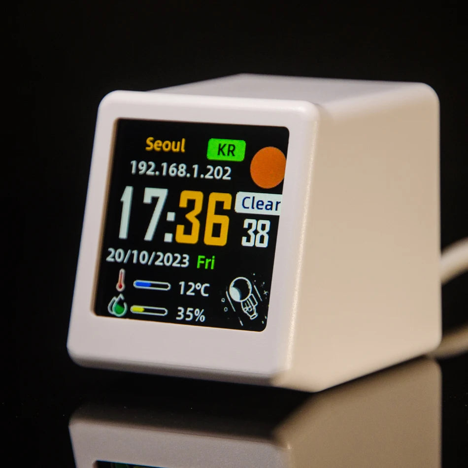 Geekmagic Cool Wifi Desktop Weather - Ultra-White