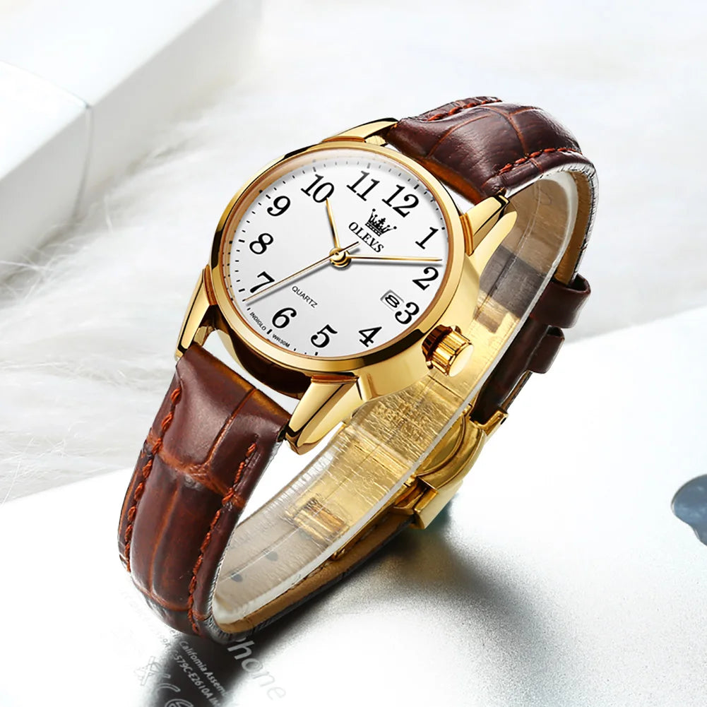 OLEVS Classic Women's Watch White Dial