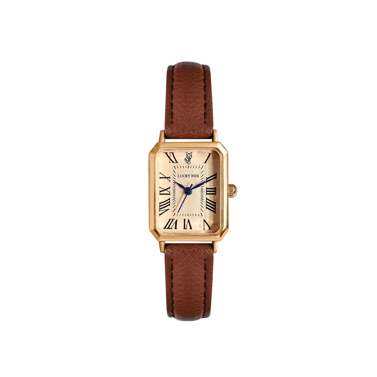 Retro Square Women's Watch Leather Strap - Brown