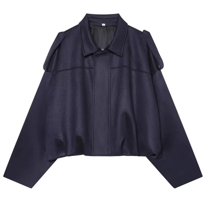 Women's Faux Suede Lapel Bomber - M