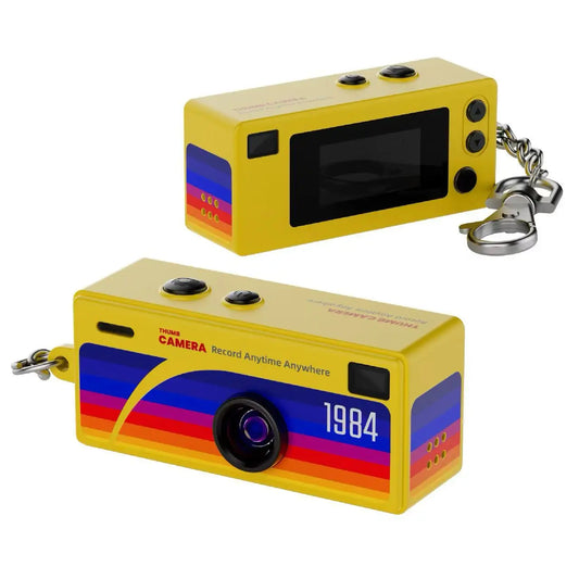 Ourlife Digital Camera Keychain Retro - Yellow