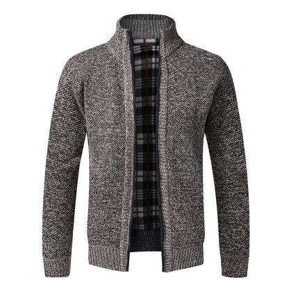 Men's Fleece-Lined Full-Zip Cardigan