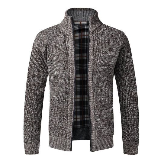 Men's Fleece-Lined Full-Zip Cardigan