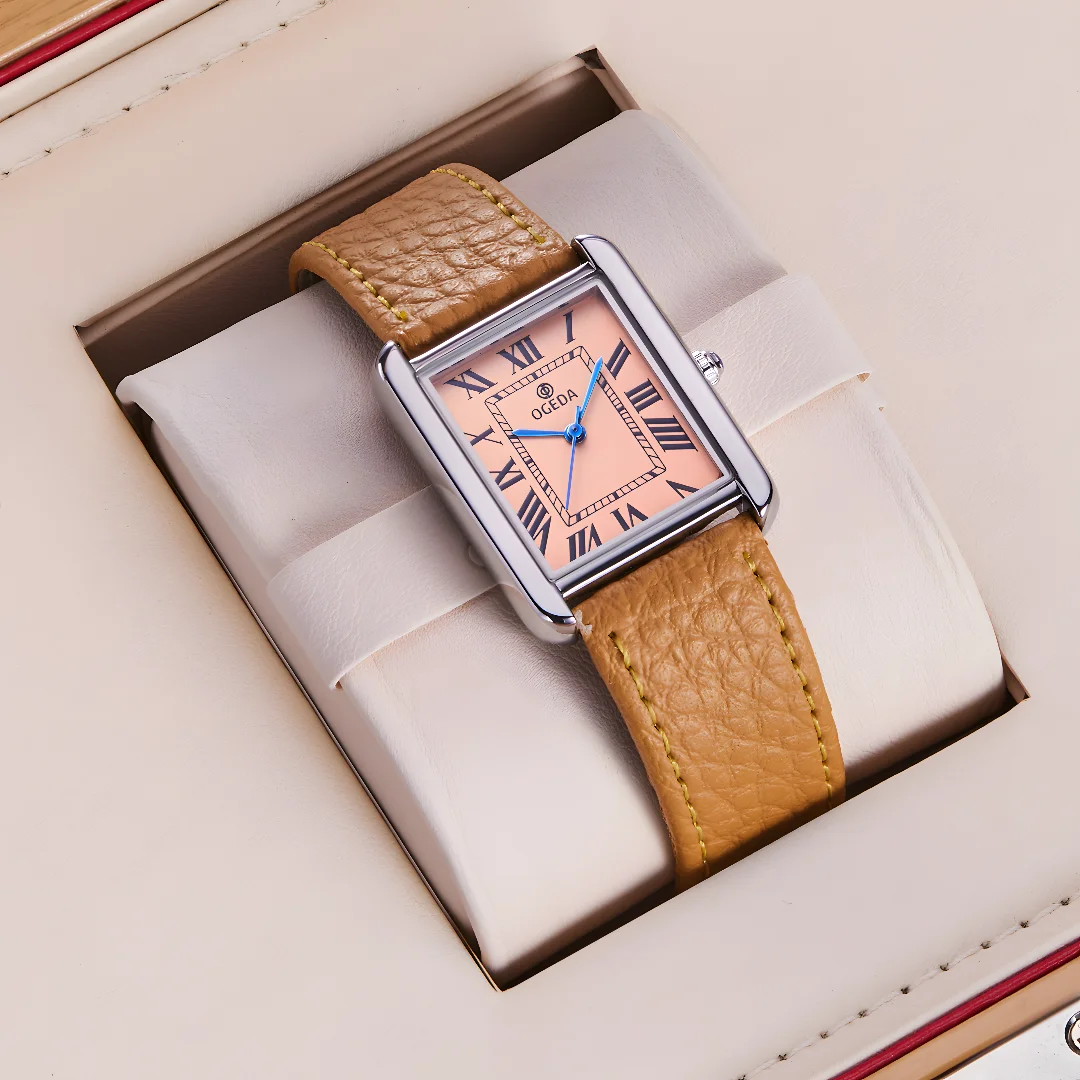 OGEDA Rectangle Quartz Watch Square Dial