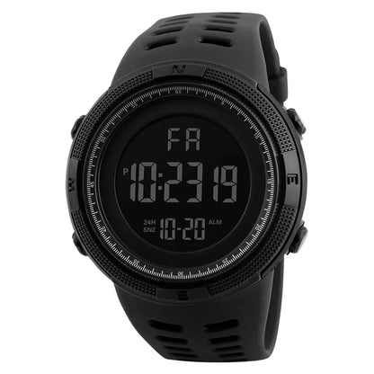Electronic Watch Mens Military Sports - Black