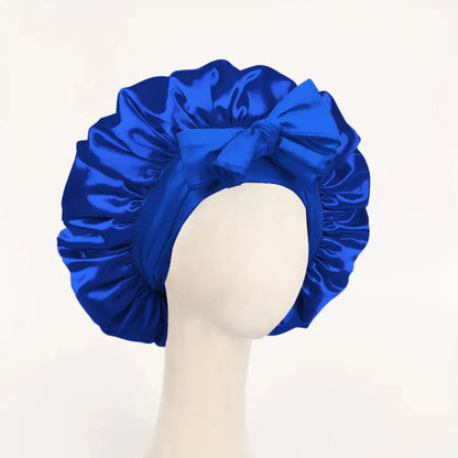 Satin Bonnet Silk Adjustable Bonne - Royal Blue
