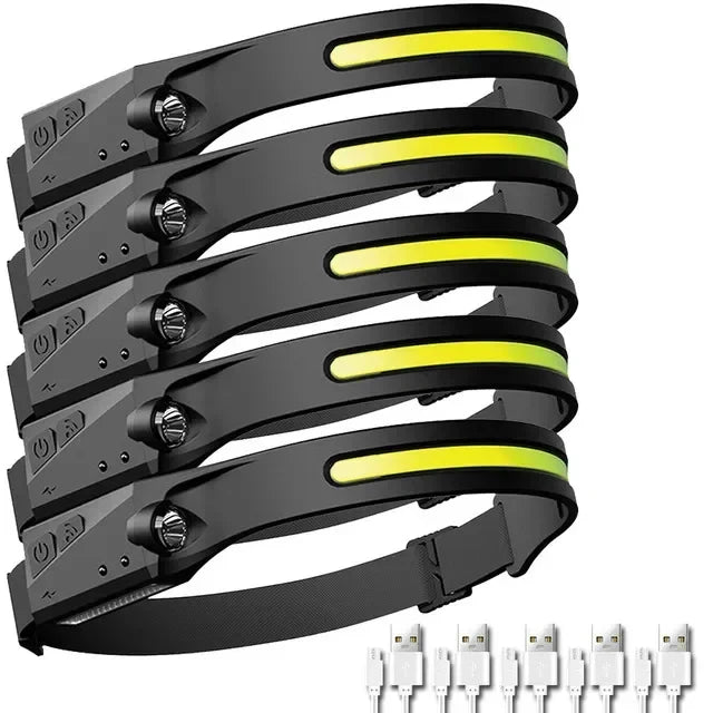 LED Induction Headlamp Camping Search - 5PCS