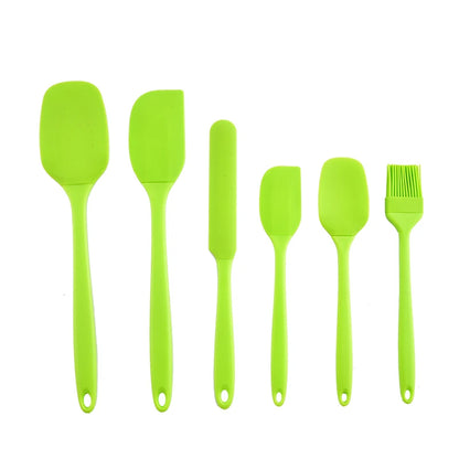 Silicone Kitchenware 6-piece Cream Scraper - Green Baking Set