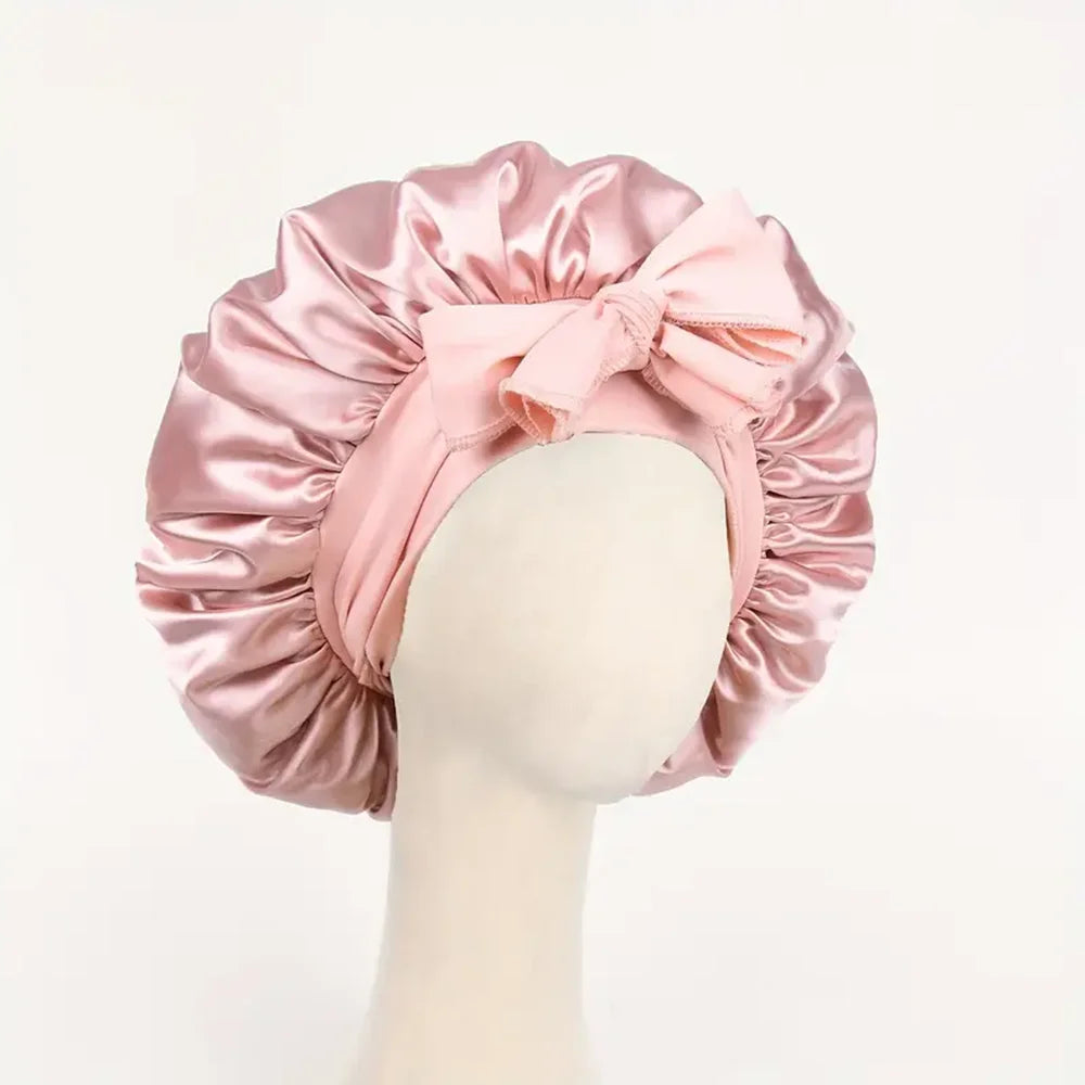 Satin Bonnet Silk Adjustable Bonne - Champagne