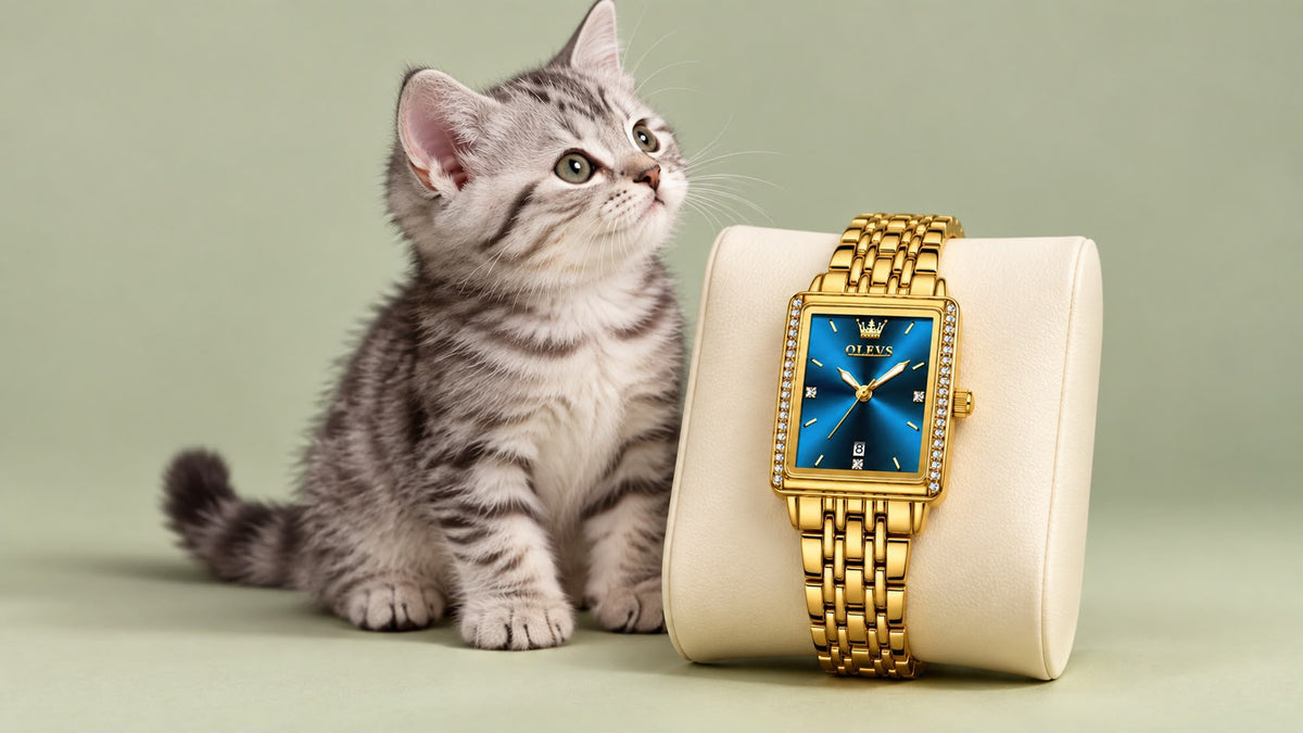 OLEVS 9995 rectangle watch - lifestyle 2