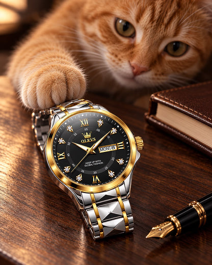 OLEVS 2906 two-tone watch - lifestyle 2