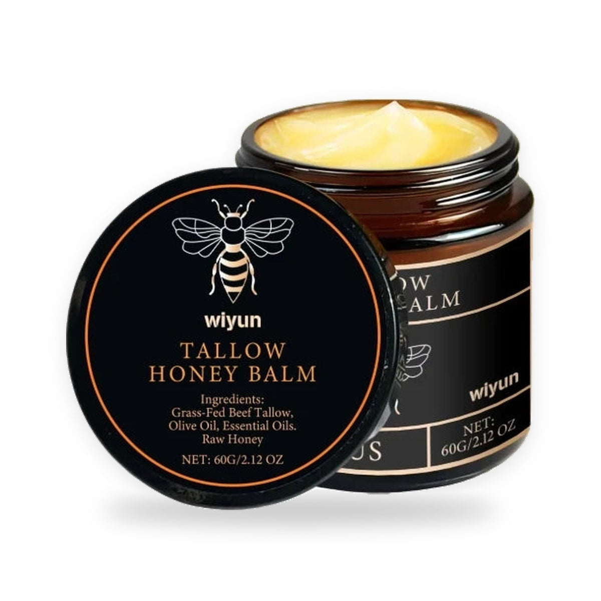 HoneyGlow Tallow & Honey Face Cream - 60G, 1PCS, 2PCS