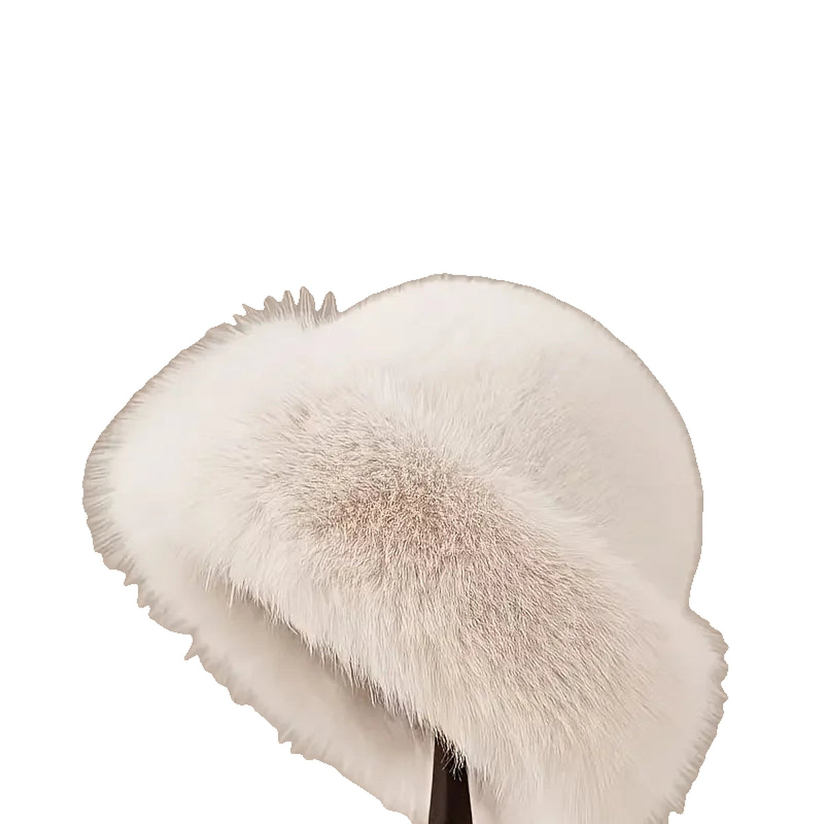 FluffCap Faux Fur Bucket Hat - Beige