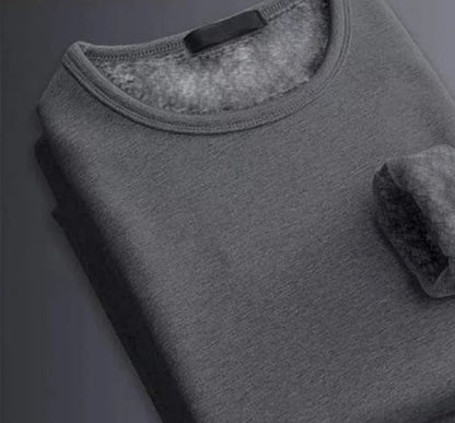 Men's Velvet-Lined Thermal Top - Dark Gray