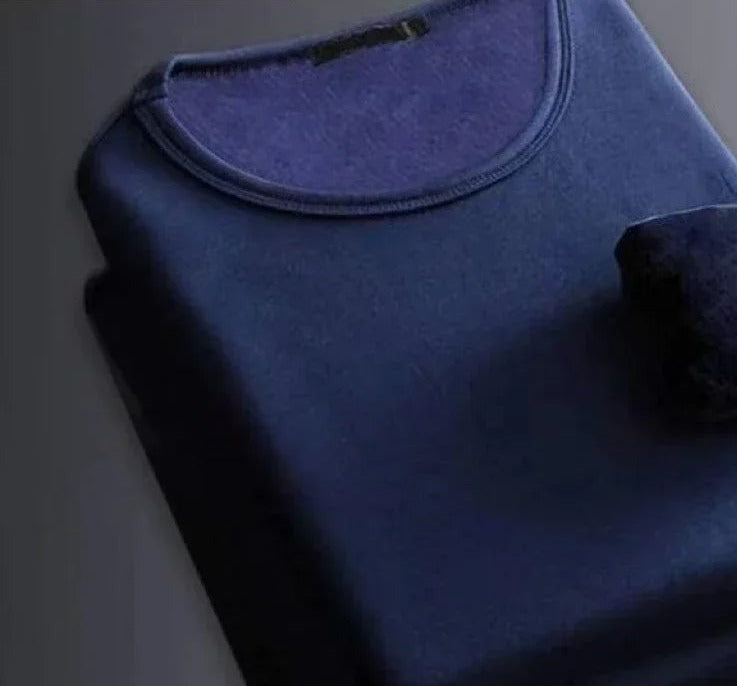 Men's Velvet-Lined Thermal Top - Blue