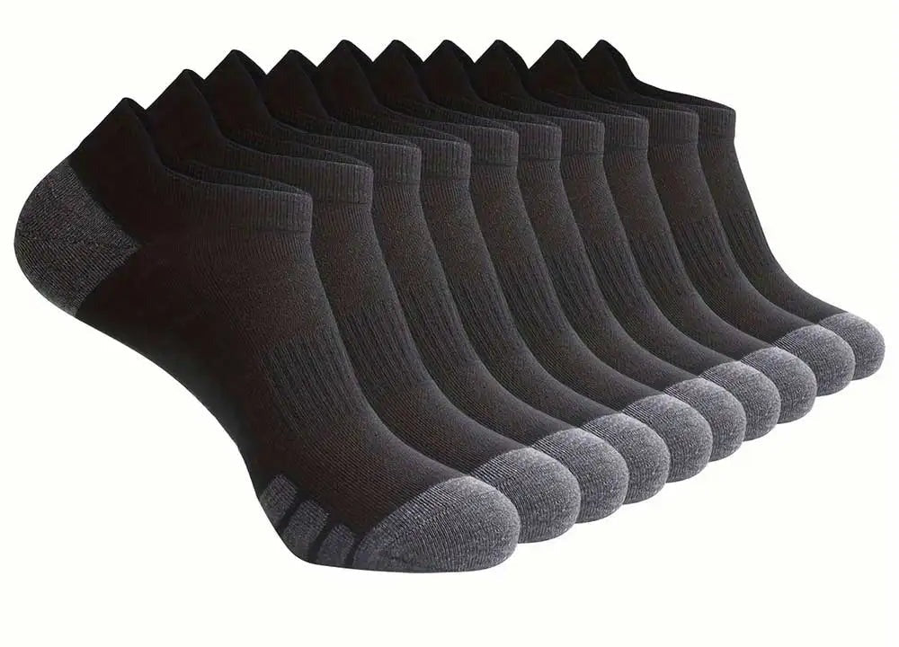 StrideAir Men's Sports Socks – 10 Pairs