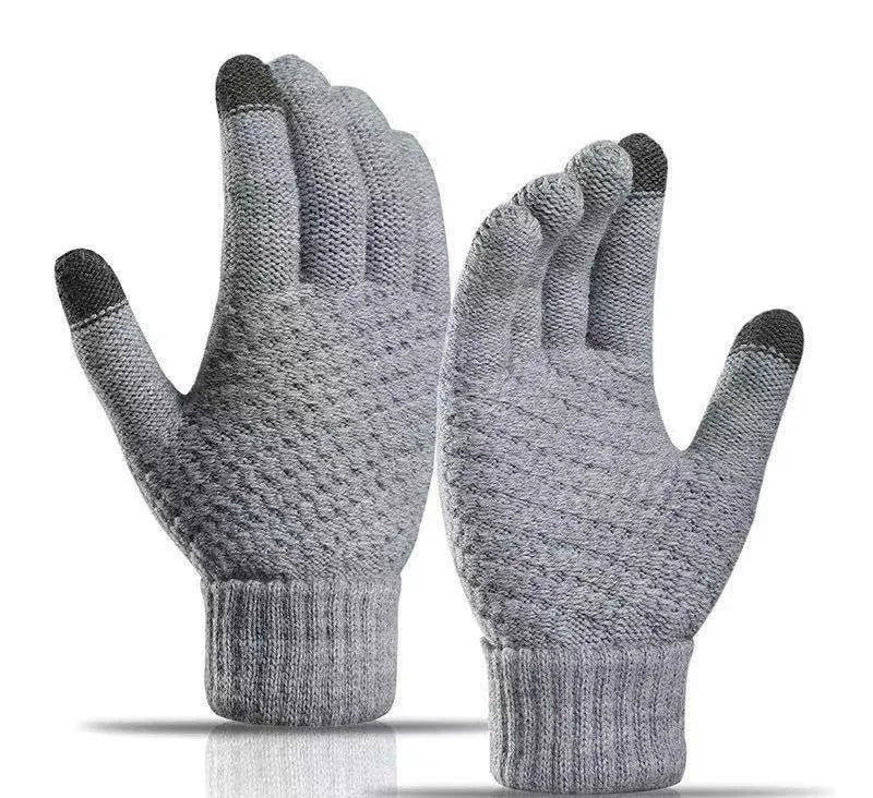 TapWarm Knit Touchscreen Gloves - Gray
