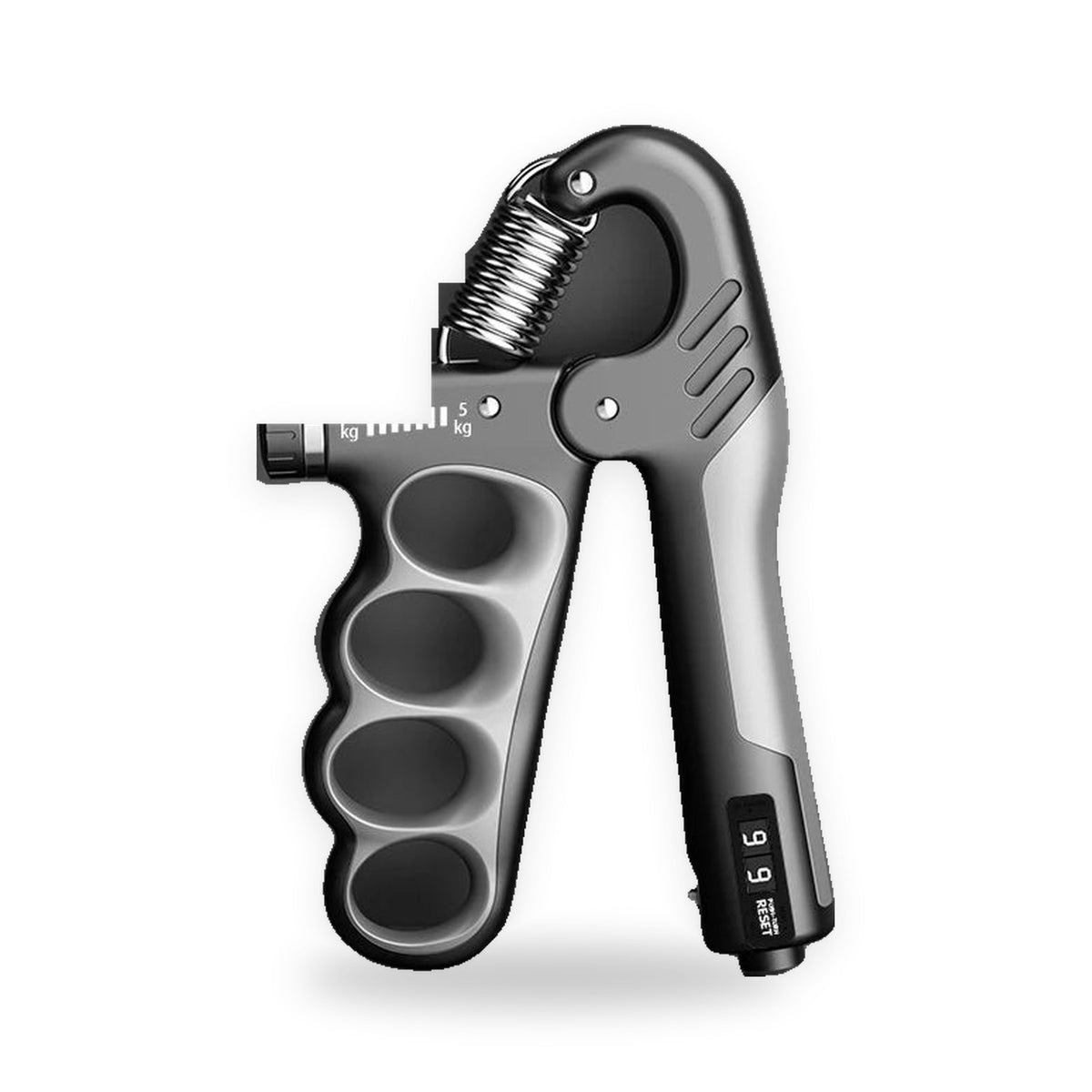 GripForge Hand Grip Strengthener - Mechanical Gray