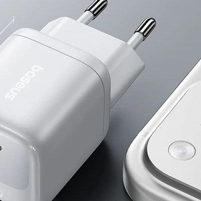 Baseus 45W GaN Fast Charger - White EU Plug