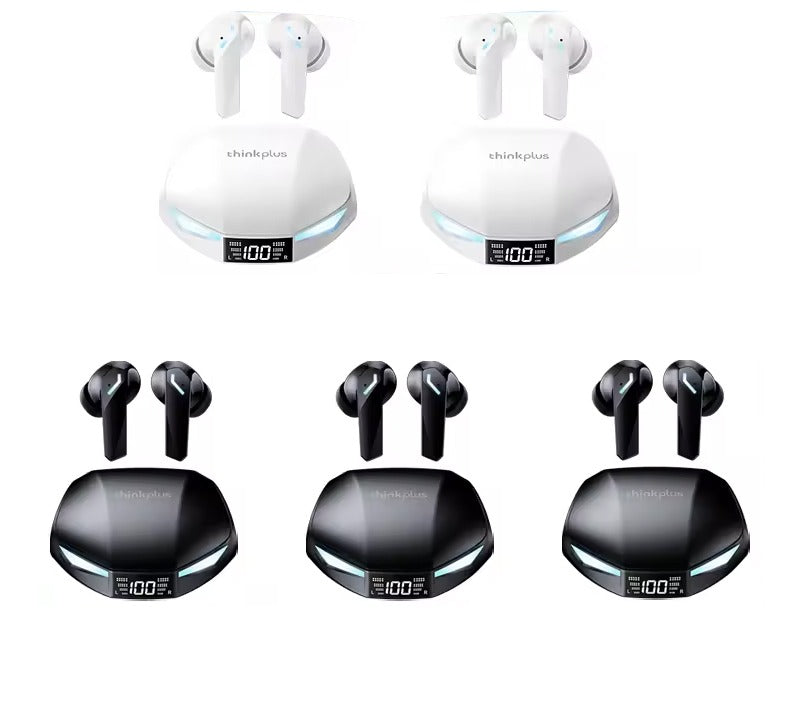 Lenovo XT53 Wireless Earbuds with LED Display - 3 Black 2 White