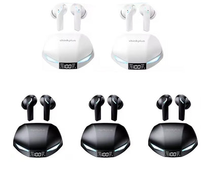 Lenovo XT53 Wireless Earbuds with LED Display - 3 Black 2 White