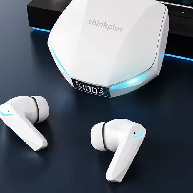 Lenovo XT53 Wireless Earbuds with LED Display - White