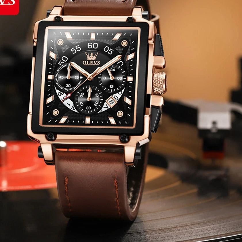 OLEVS 9919 Men's Square Chronograph Watch