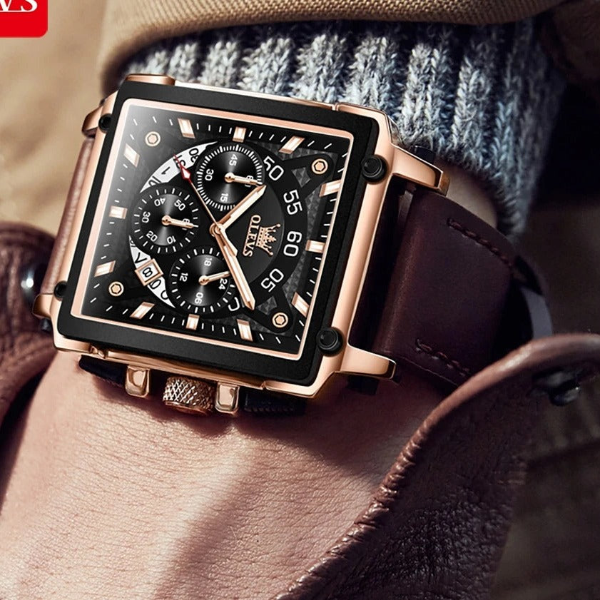 OLEVS 9919 Men's Square Chronograph Watch