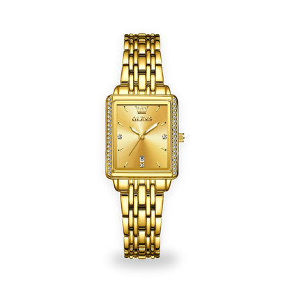 OLEVS 9995 Women's Gold Bracelet Watch - Gold Dial