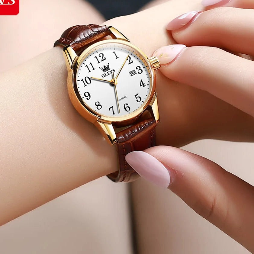 OLEVS Classic Women's White Dial Watch