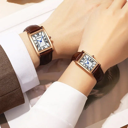 SANDA Vintage Leather Strap Watch