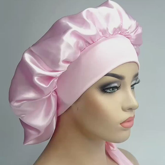 Satin Bonnet Silk Adjustable Bonne