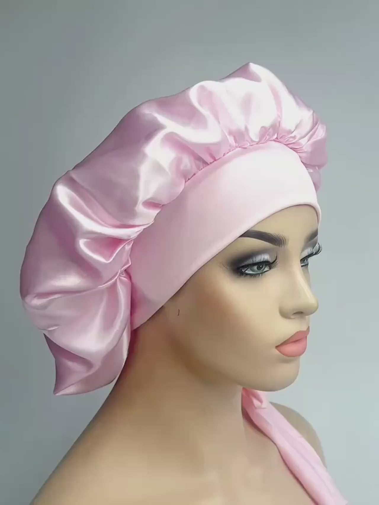 Satin Bonnet Silk Adjustable Bonne
