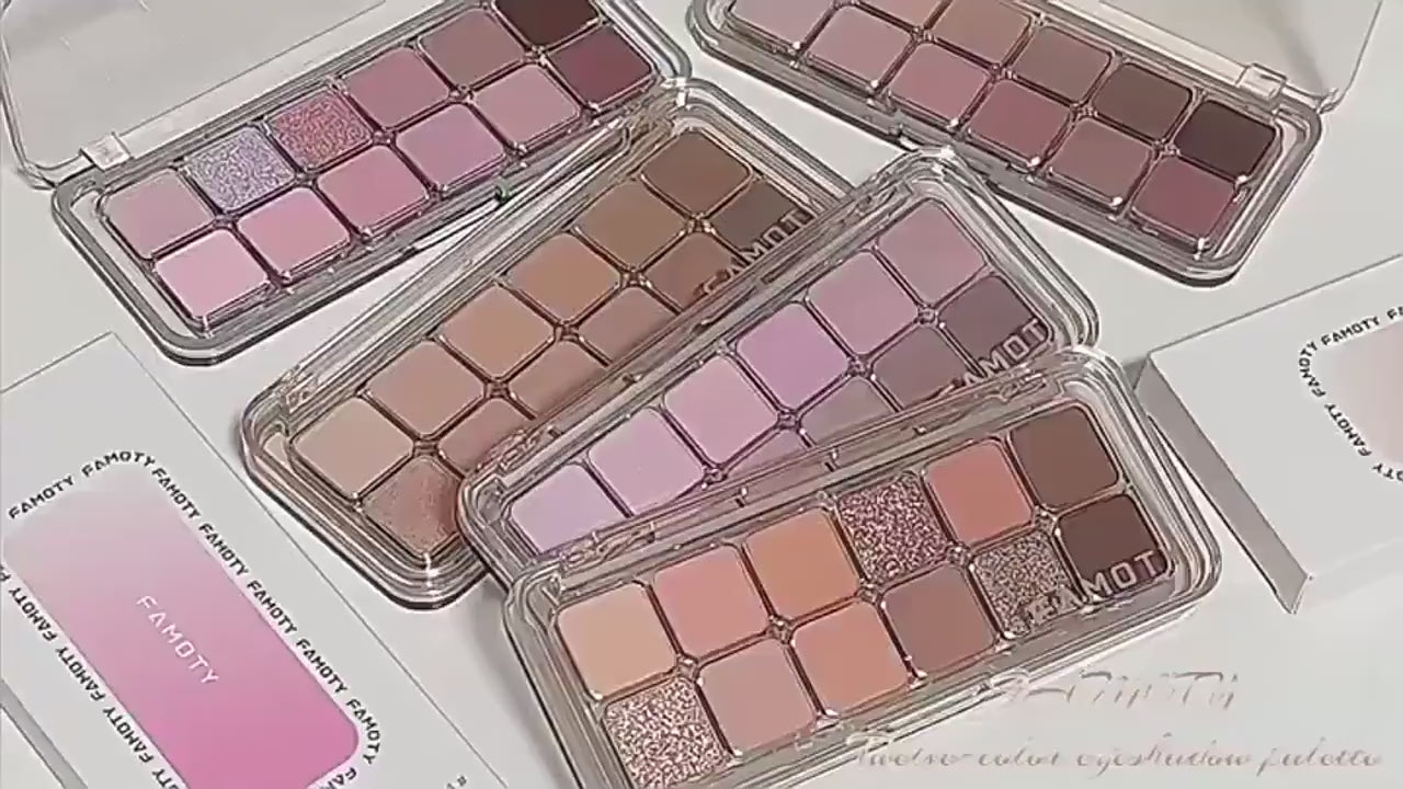 12-color Low Saturation Matte Eyeshadow